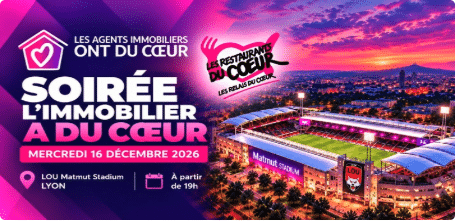 Soirée L’immobilier a du cœur — mercredi 16 décembre 2026, LOU Matmut Stadium, Lyon, à partir de 19h